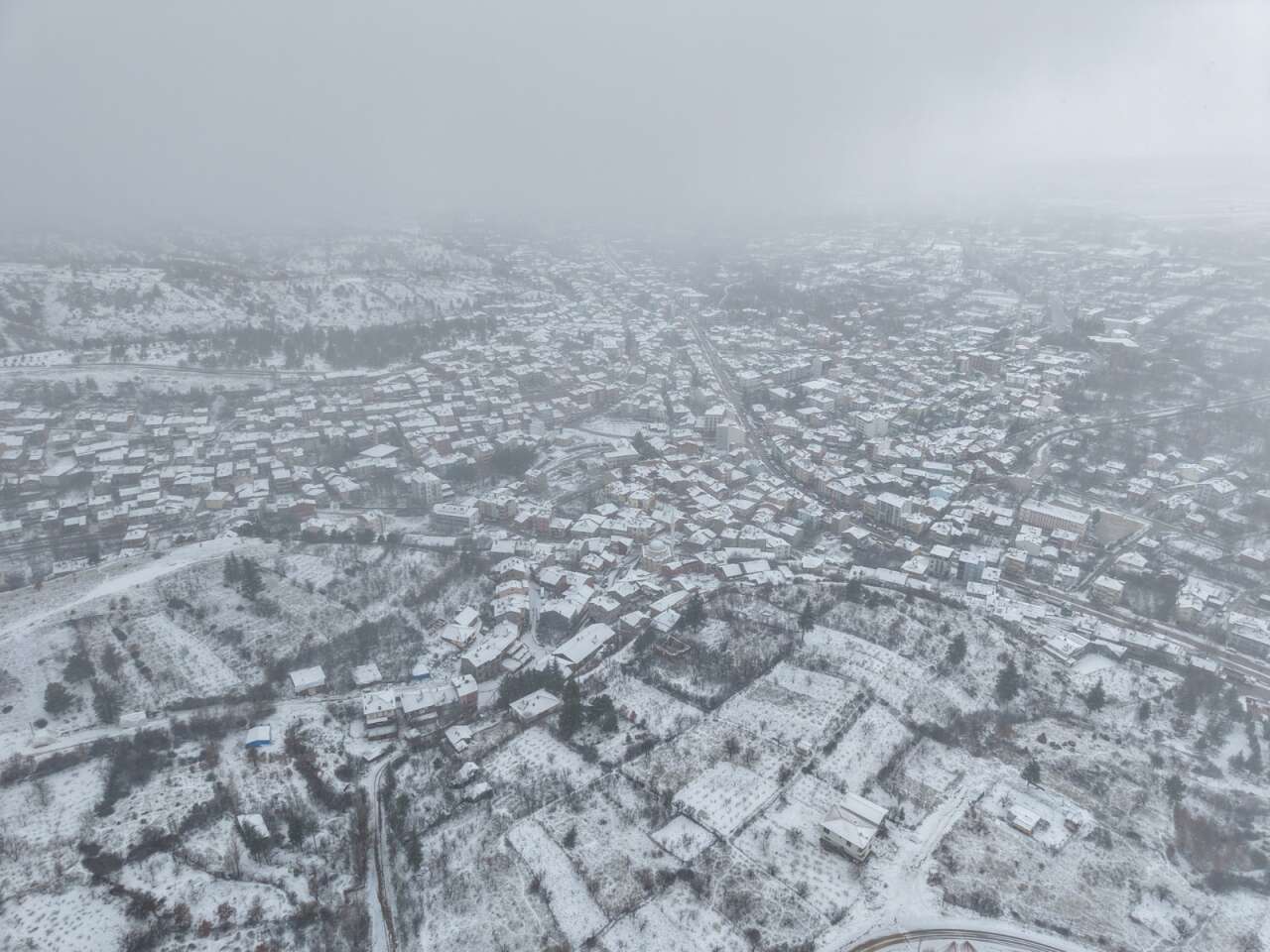 Konya’nın bu ilçesine kar çok yakıştı 7